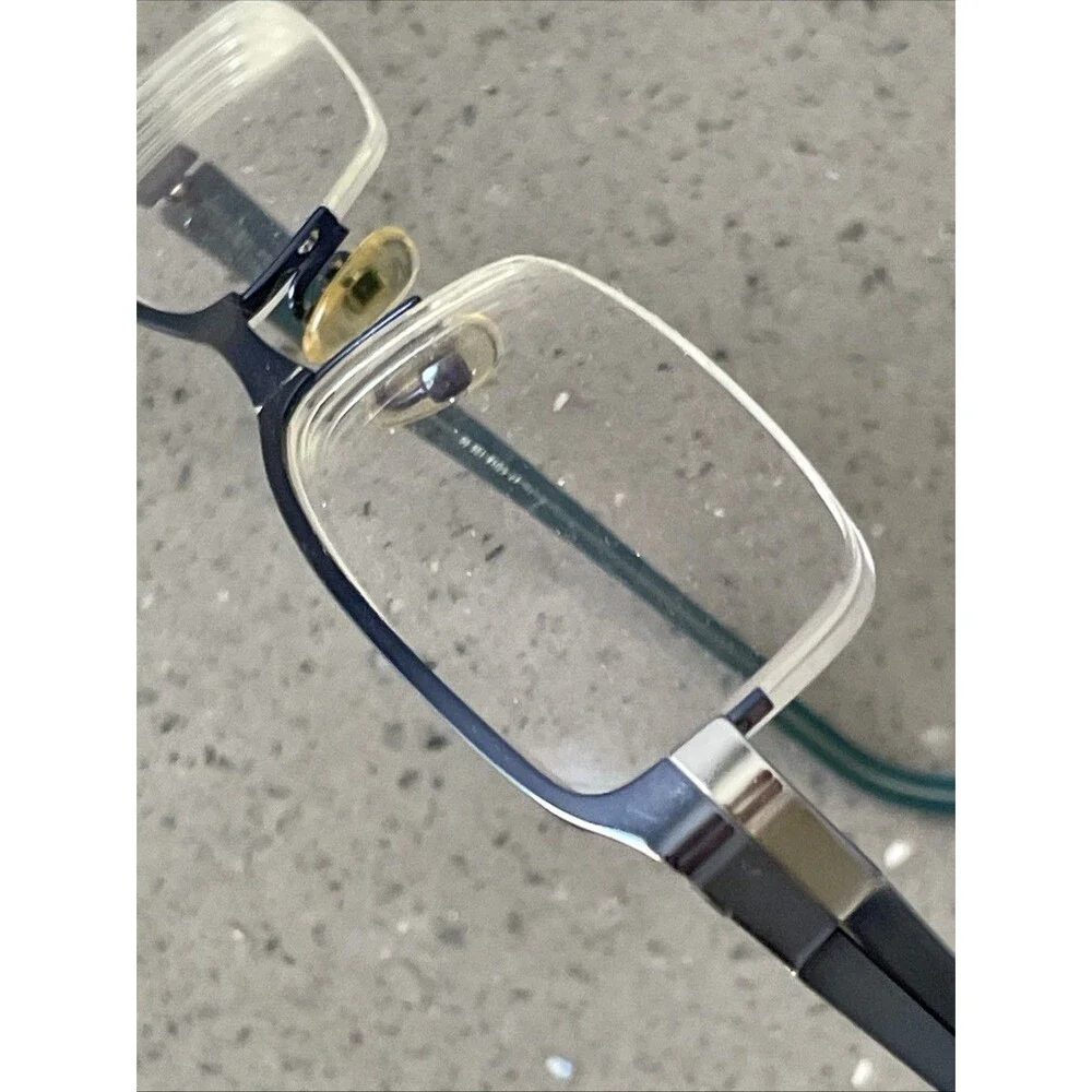 Takumi Eyeglasses 53-18-135 50 Patented Technology FRAMES Only Blue half rim